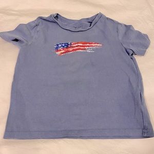 Ralph Lauren 24 Months Blue American Flag Tee Shirt